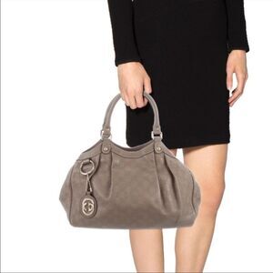 Gucci Sukey Stone Grey Shoulder Bag